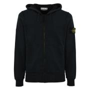 Blå Zip Hoodie Genser