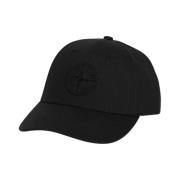 Svart Bomull Baseball Cap med Logo