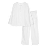 White Aiayu Pyjamas Seersucker Nattøy