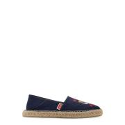 Blå Espadrilles med Tigerbroderi