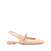 Rosa Ballerina Flats Krystalldekor