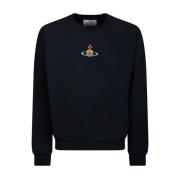 Navy Orb Logo Sweatshirt Bomull Jersey