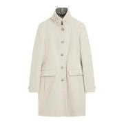 Urban Stand-Up Collar Coat med Faux Fur