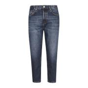 Avslappet passform Denim 5-lommers bukser