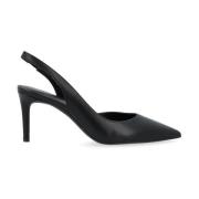 Sort skinn Slingback Alina Flex Pump