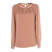 Elegant Langermet Bluse Lilla