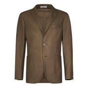 Brun Ullblanding Enkeltradet Blazer