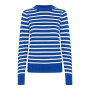 Stripete Pullover Genser Surf Blue