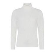 Cablestitch Turtleneck Bluse Off-White