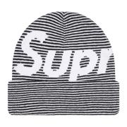 Begrenset opplag Big Logo Beanie Svart Stripe