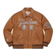 Begrenset opplag skinn varsity jakke brun