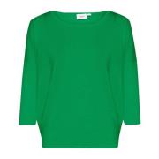 Dyp Mint R-Neck Pullover Strikkegenser