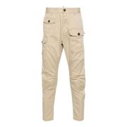 Beige Bomull Cargo Bukser