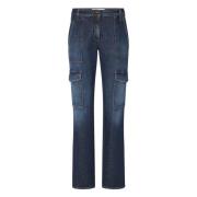 Cargo Boot-Cut Jeans med brodert logo