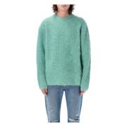 Turkis Alpakka Chunky Crew Neck Sweater