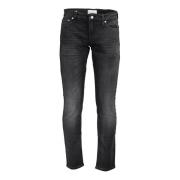 Svart Denim Jeans med 5 Lommer