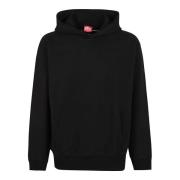 Svart Sweatshirt med Oval D-Broderier