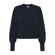 Marine Strikket Cardigan Stilig Topp