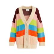 Stripete Pels Cardigan