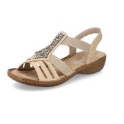 Brun Sandal med Elastisk Stropp