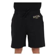 Svarte Shorts med Prikkete Logo Print