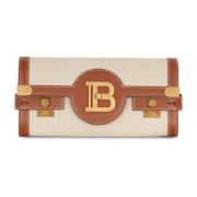 B-Buzz 23 skinn og lerret clutch veske