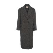 Bouclé Herringbone Coat