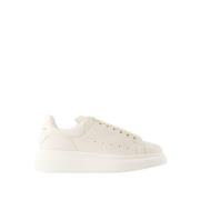 Hvite Skinn Oversized Sneakers