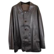 Pre-owned Leather outerwear