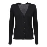 Svart V-hals Cardigan Genser