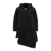 Diamant Quiltet Asymmetrisk Parka