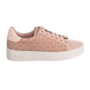 Rund Canvas Sneakers med Merkeprint