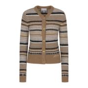 Stripete Ull Cardigan Genser