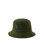 Grønn Fox Head Bucket Hat