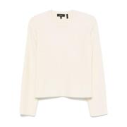 Ivory Ull Kashmir Crew Neck Sweater