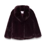 Faux-Fur Bordeaux Kåpe