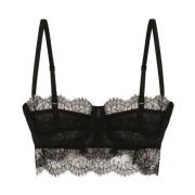 Svart Blonder Bralette Sweetheart Hals