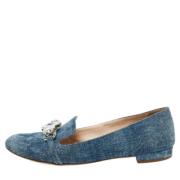 Pre-owned Denim flats