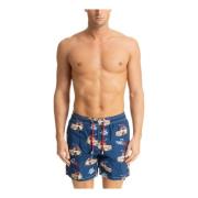 Abstrakte Duck Swim Shorts med Snor