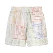 MultiColour Tennis Play Silk Shorts