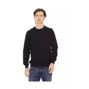 Crewneck-genser med metallmonogram