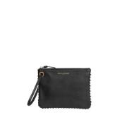 Marcia M clutch veske i svart skinn