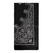 Paisley Jacquard Bandana i Svart