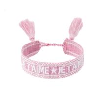 Woven Friendship Bracelet Je T`aime Rose