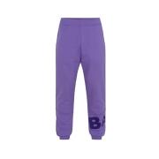 Lilla Flock Sweat Pants 80-talls Stil