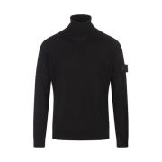 Ull Turtleneck Genser i Svart