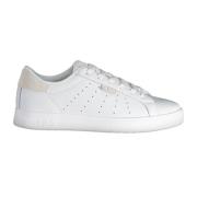 Hvit Polyester Sneaker med Lisser