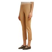 Beige Milano Leggings med Sidespalter