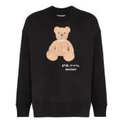 Ribbet Bomull Crew-Neck Sweatshirt