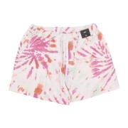 Avslappet Print Hvite Shorts